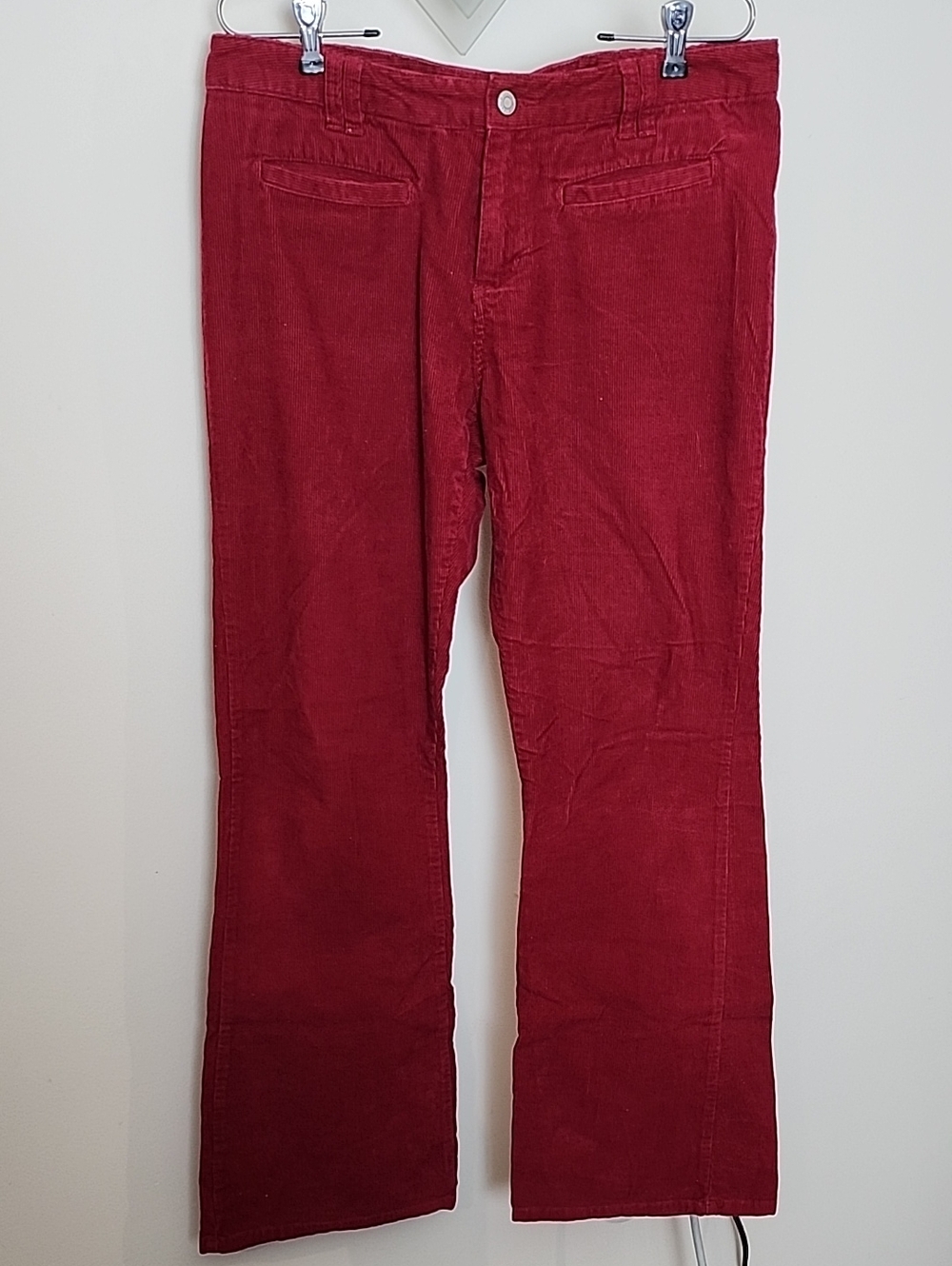 Old Navy Y2K Red Boot Cut Corduroy Pants